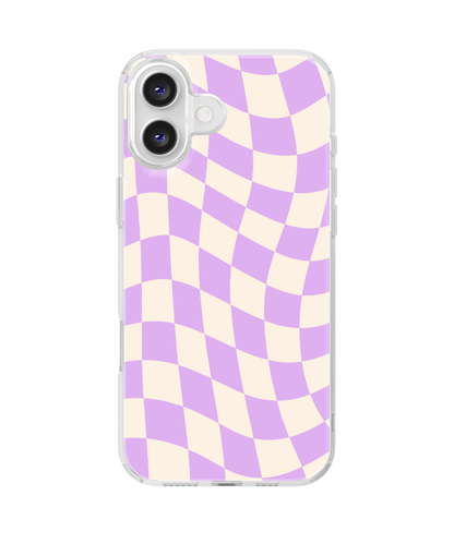 Lilac Wavy Checkers II Clear Case Insert