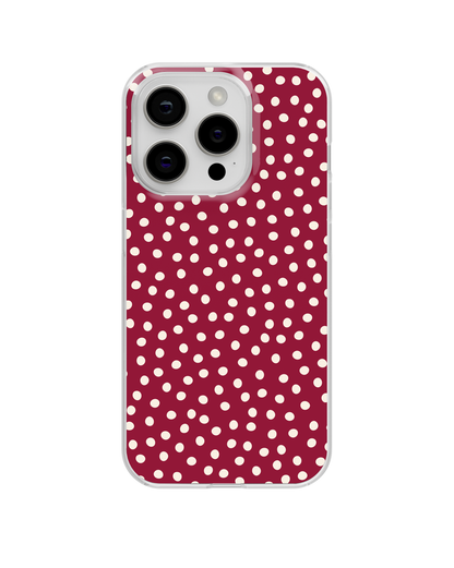 Black Cherry Dots Clear Case Insert