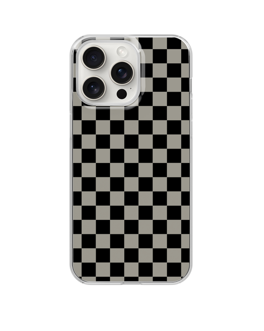 Gray/Silver & Black Team Spirit Checkered Clear Case Insert