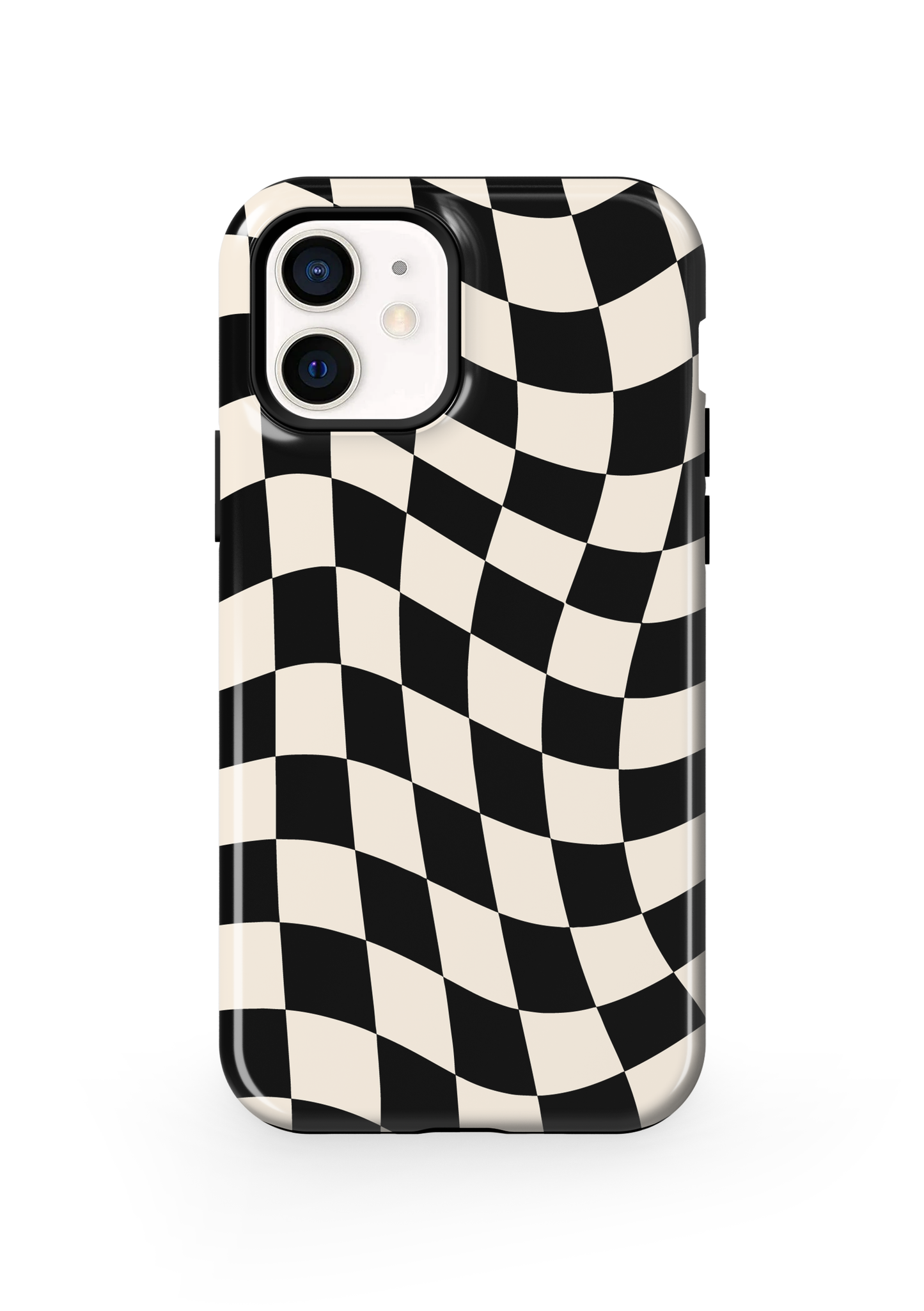 Onyx Wavy Checkers II Phone Case