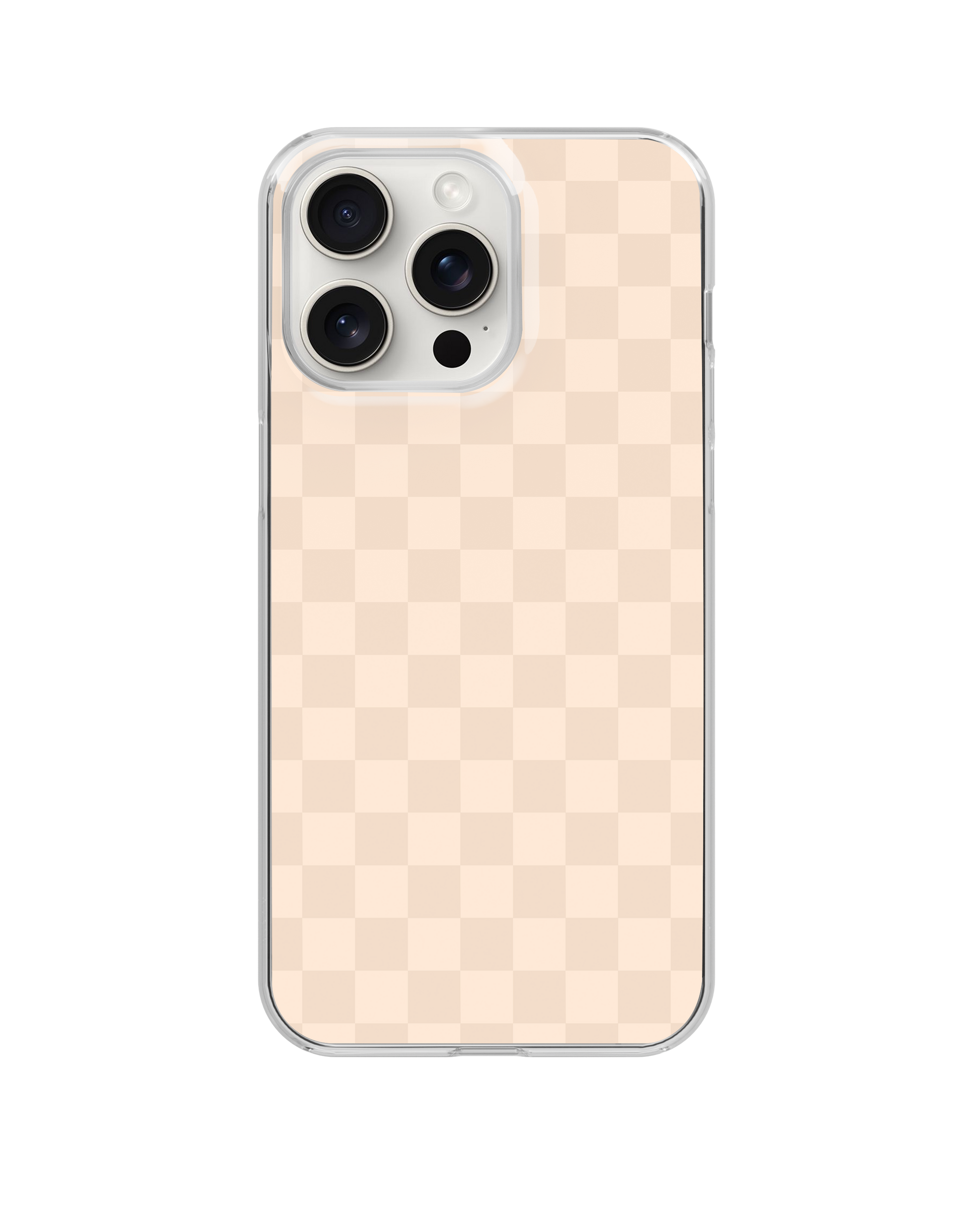 Almond Checkers Clear Case Insert – Lucky Girl Phone Cases