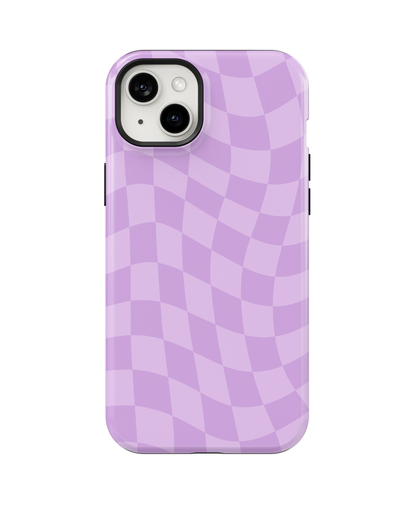 Lilac Wavy Checkers Phone Case