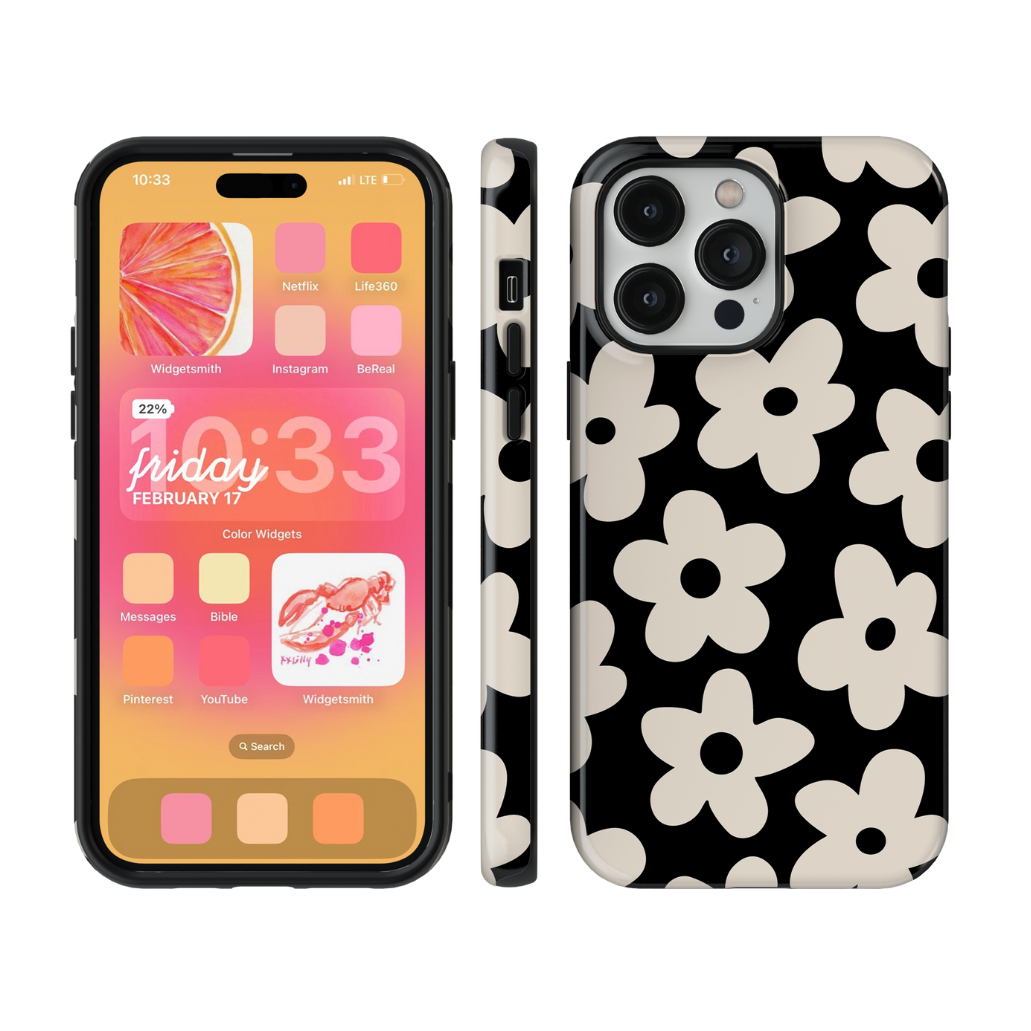 Onyx Big Blooms Phone Case