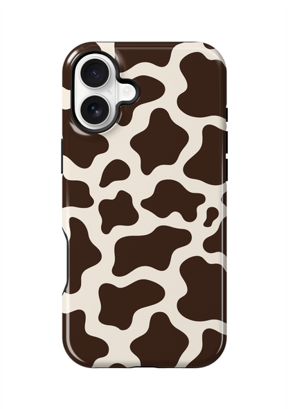 Espresso Cow Print Phone Case