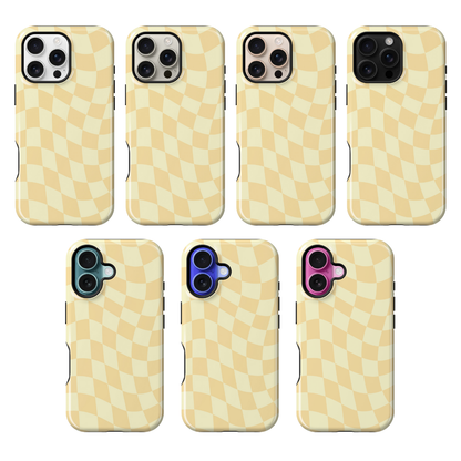 Banana Whispers Wavy Checkers Phone Case