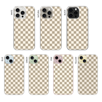 Taupe Checkers II Clear Case Insert