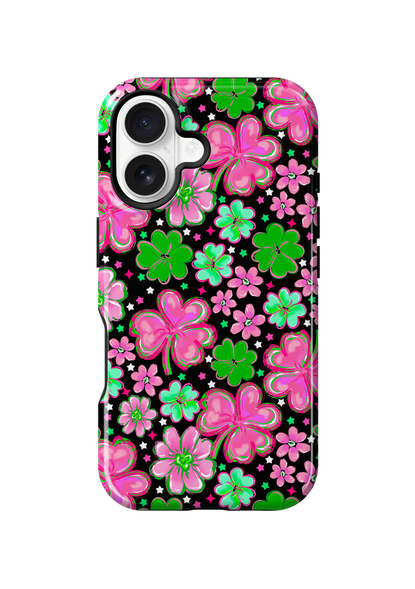 Black Four-Leaf Frenzy Phone Case