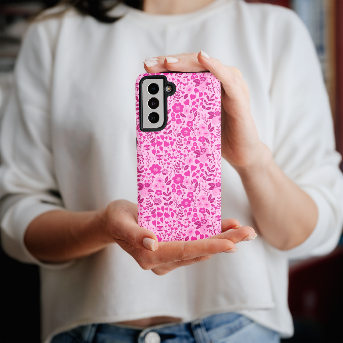 Berry Blossoms (Light) Galaxy Case