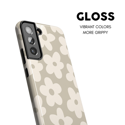 Taupe Big Blooms Galaxy Case