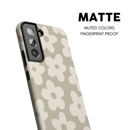 Taupe Big Blooms Galaxy Case