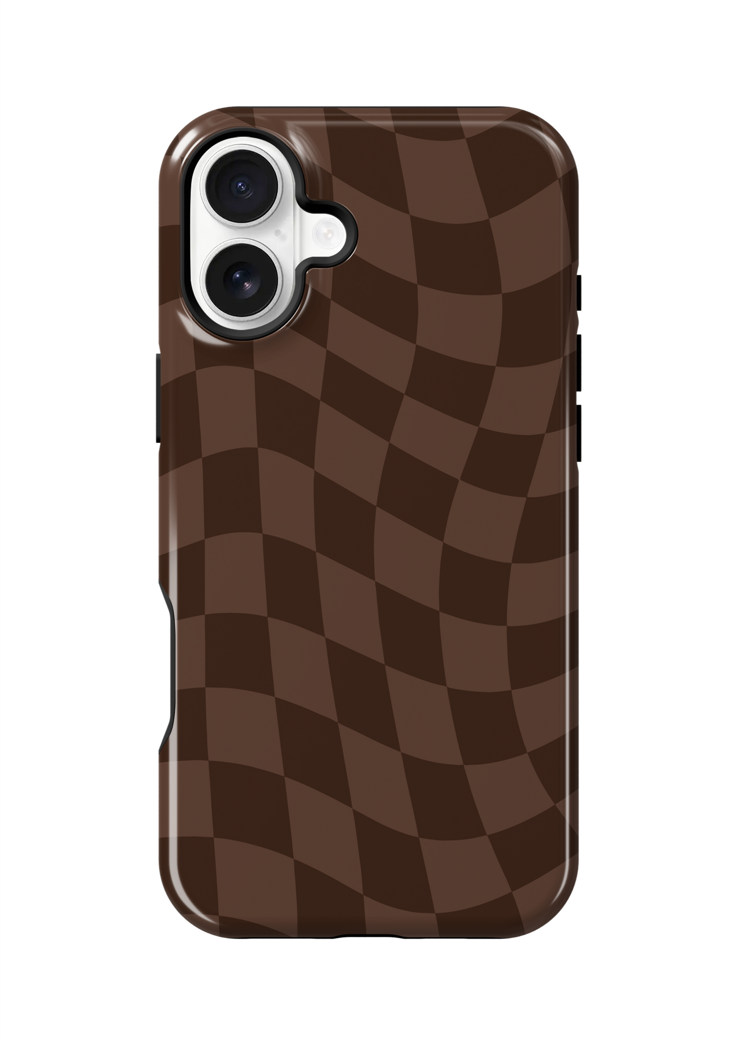 Espresso Wavy Checkers Phone Case