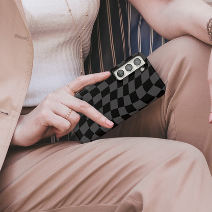 Onyx Wavy Checkers Galaxy Case