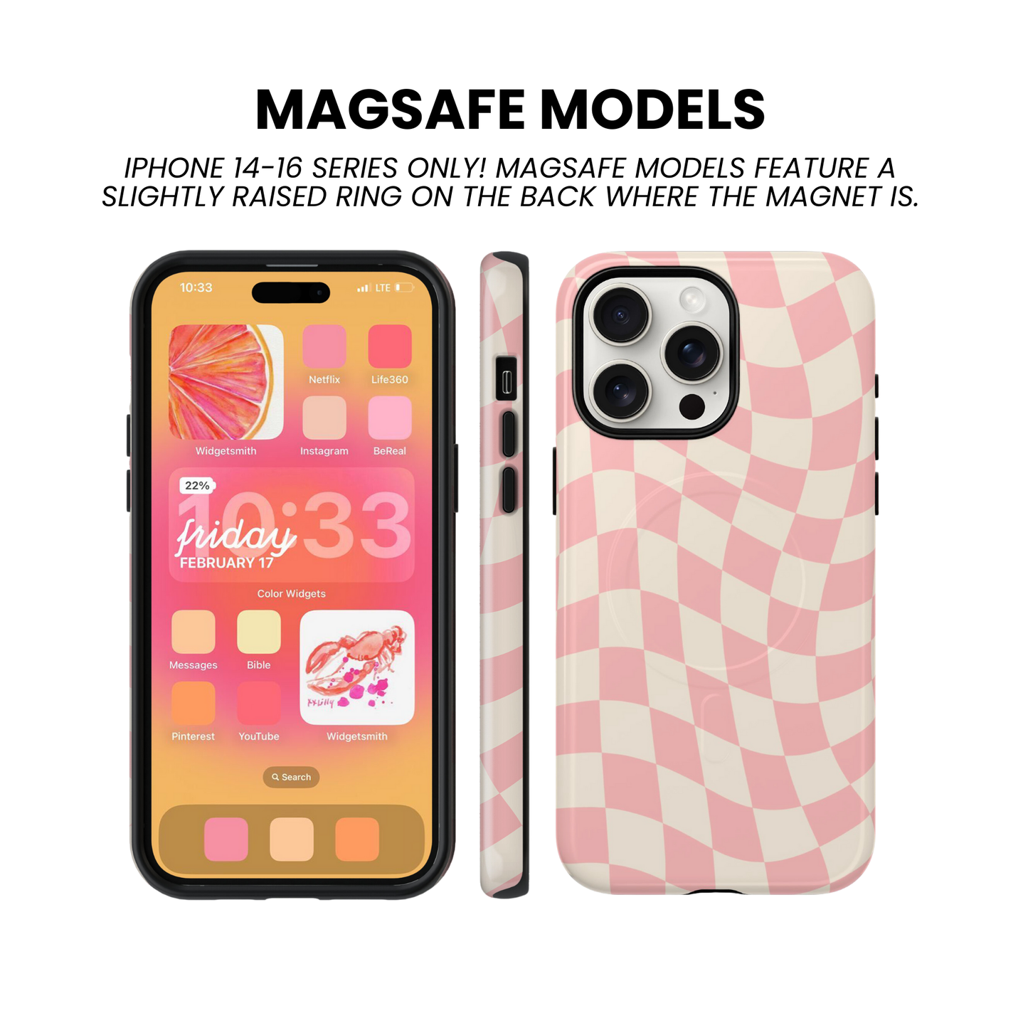 Pinky Swear Wavy Checkers II Phone Case