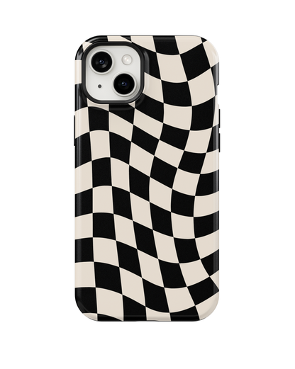 Onyx Wavy Checkers II Phone Case