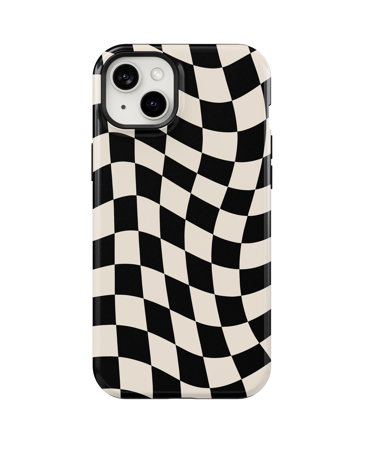 Onyx Wavy Checkers II Phone Case