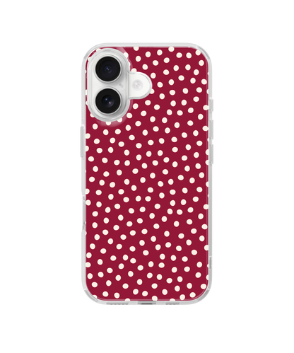 Black Cherry Dots Clear Case Insert