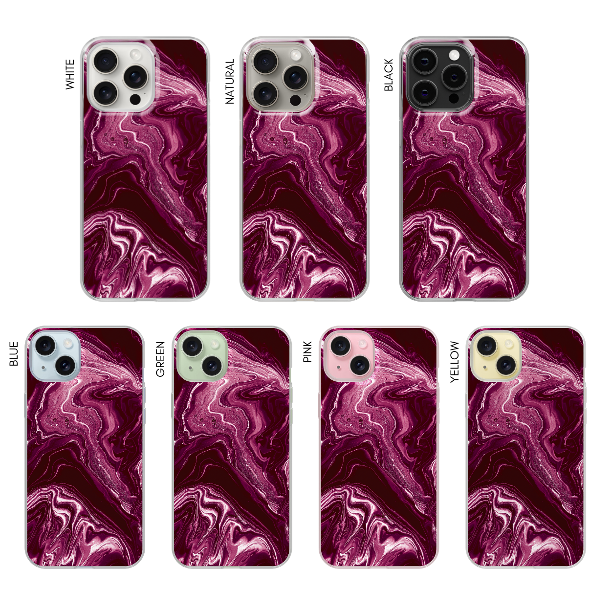 Velvet Marble Obsession Clear Case Insert