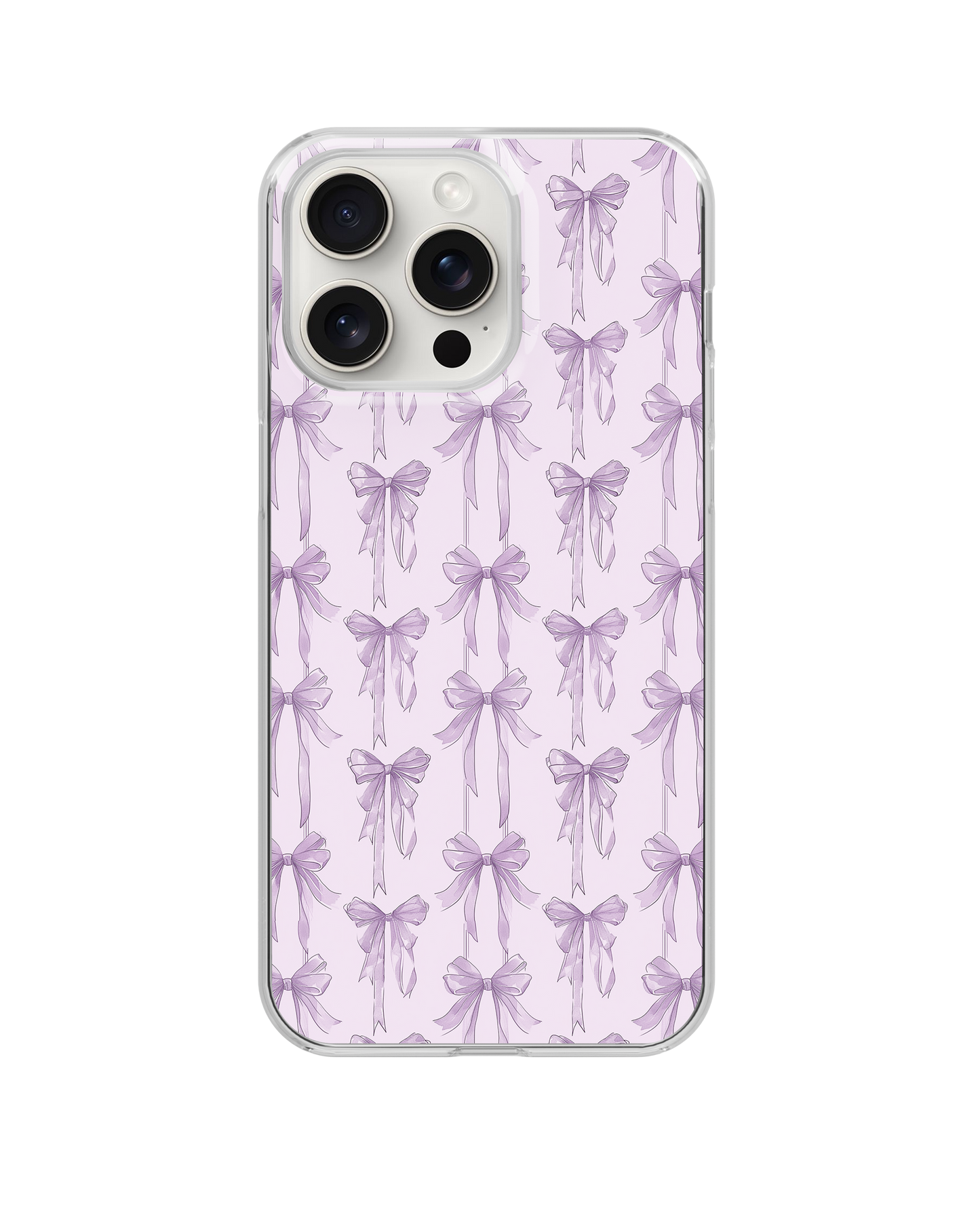 Lilac Blushing Bows Clear Case Insert