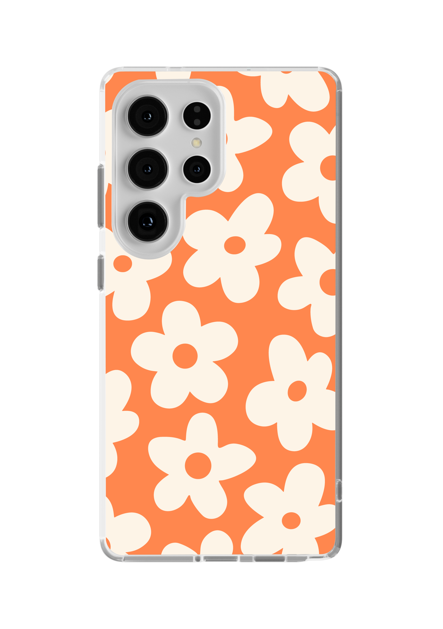 Tangerine Big Blooms Clear Case Insert