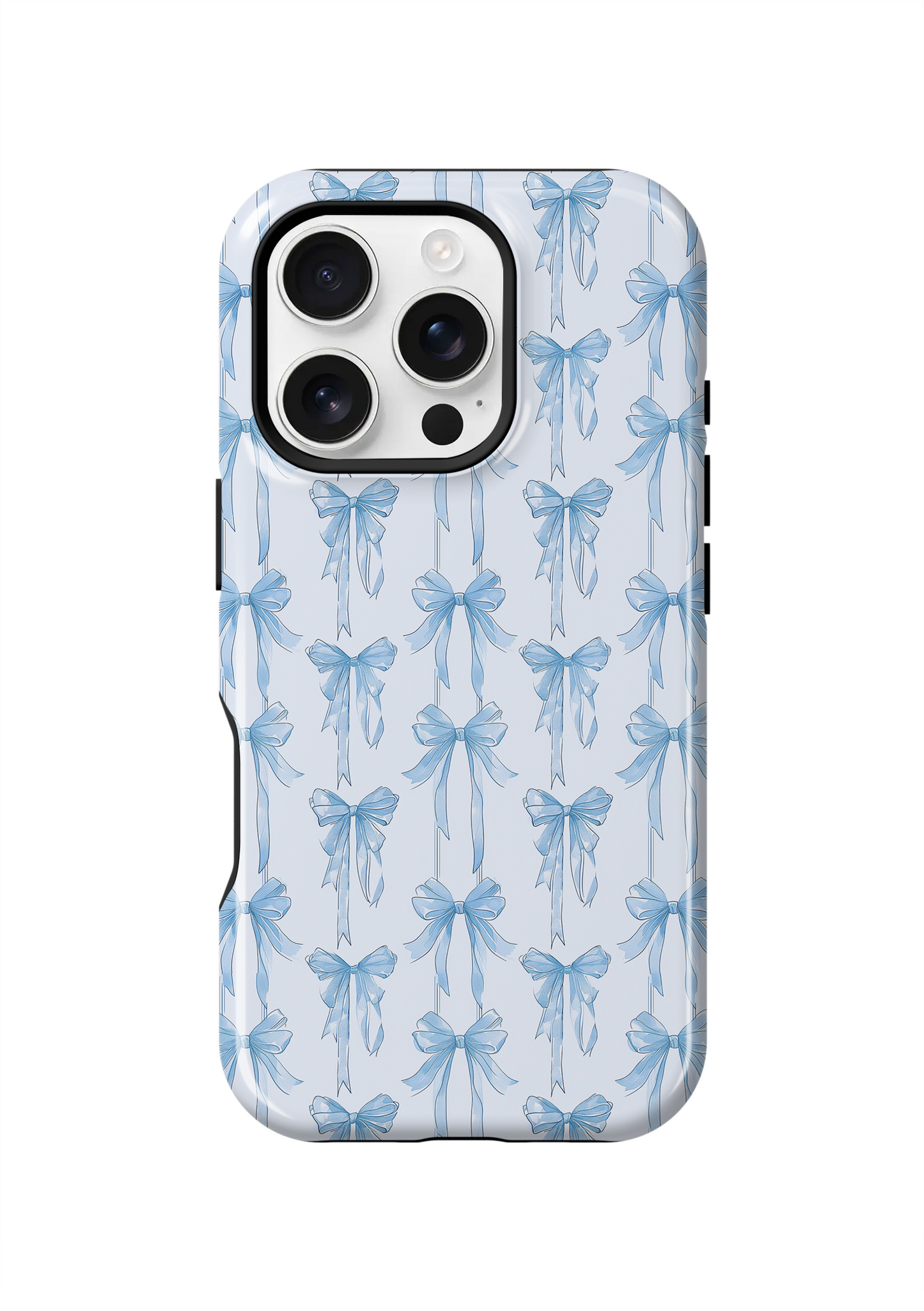 Blue Blushing Bows Phone Case