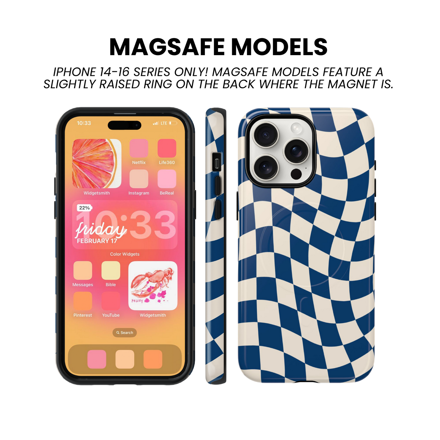 Night Watch Wavy Checkers II Phone Case