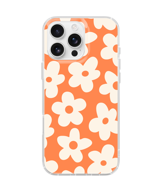 Tangerine Big Blooms Clear Case Insert