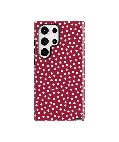 Black Cherry Dots Phone Case