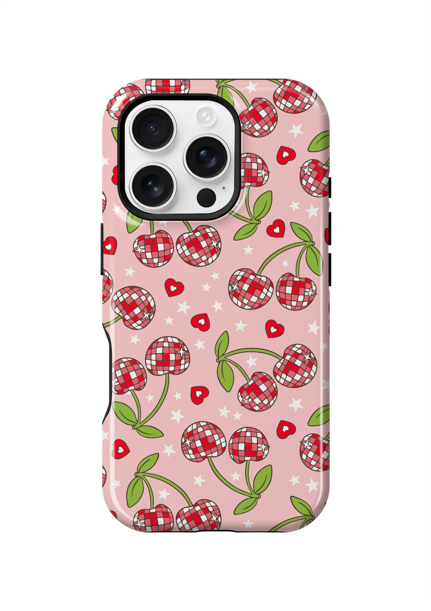 Pink & Red Disco Cherries Phone Case