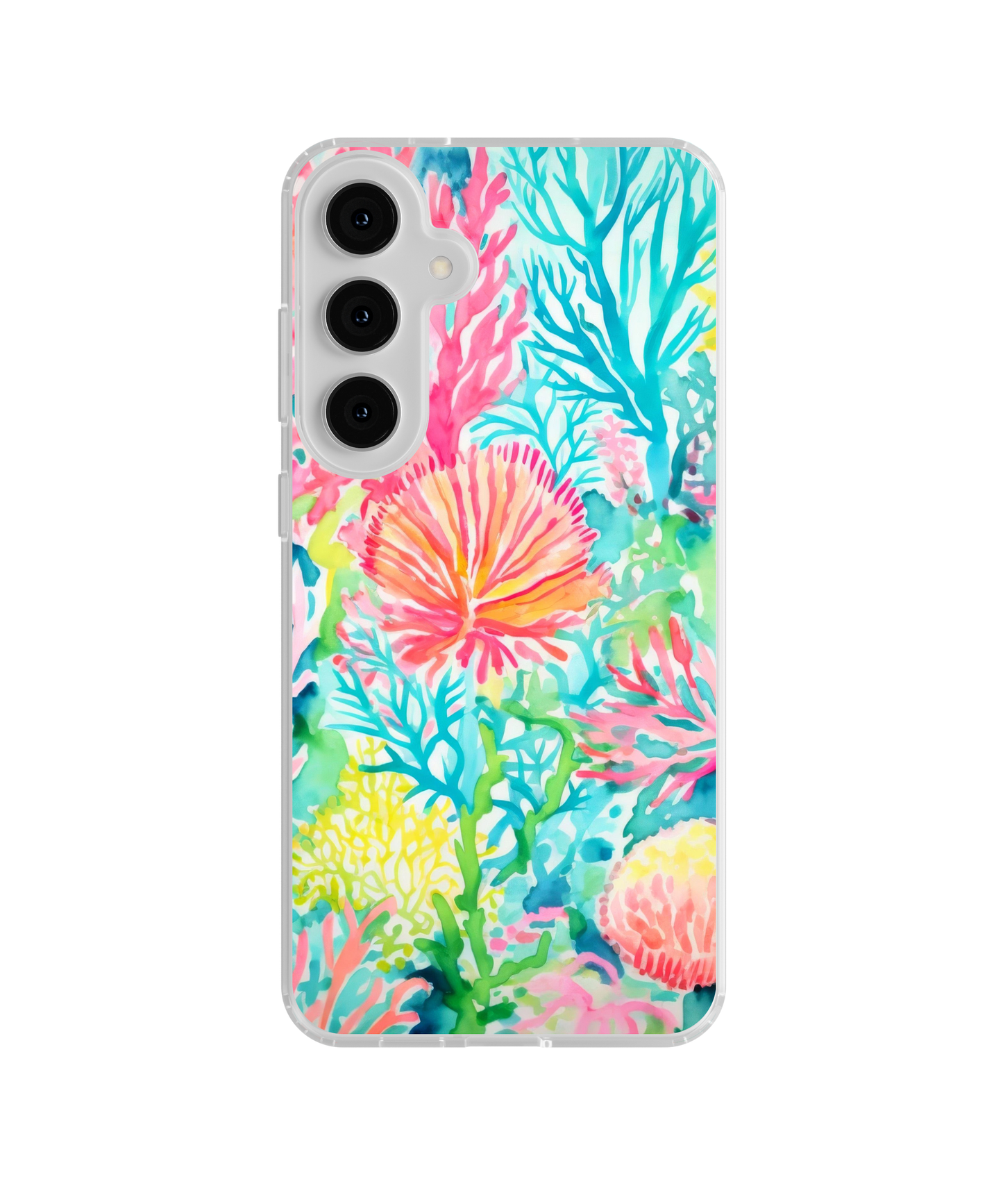 Watercolor Coral Clear Case Insert