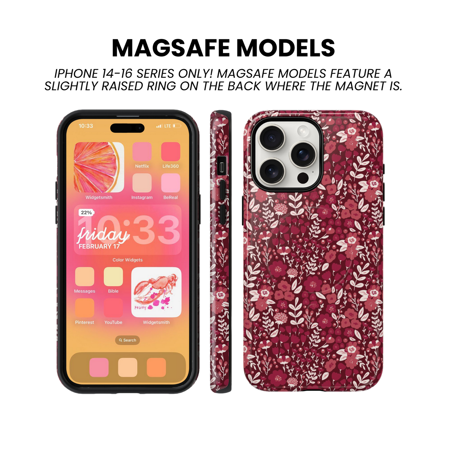 Merlot Meadow (Dark) Phone Case