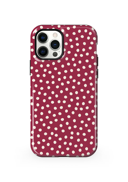 Black Cherry Dots Phone Case