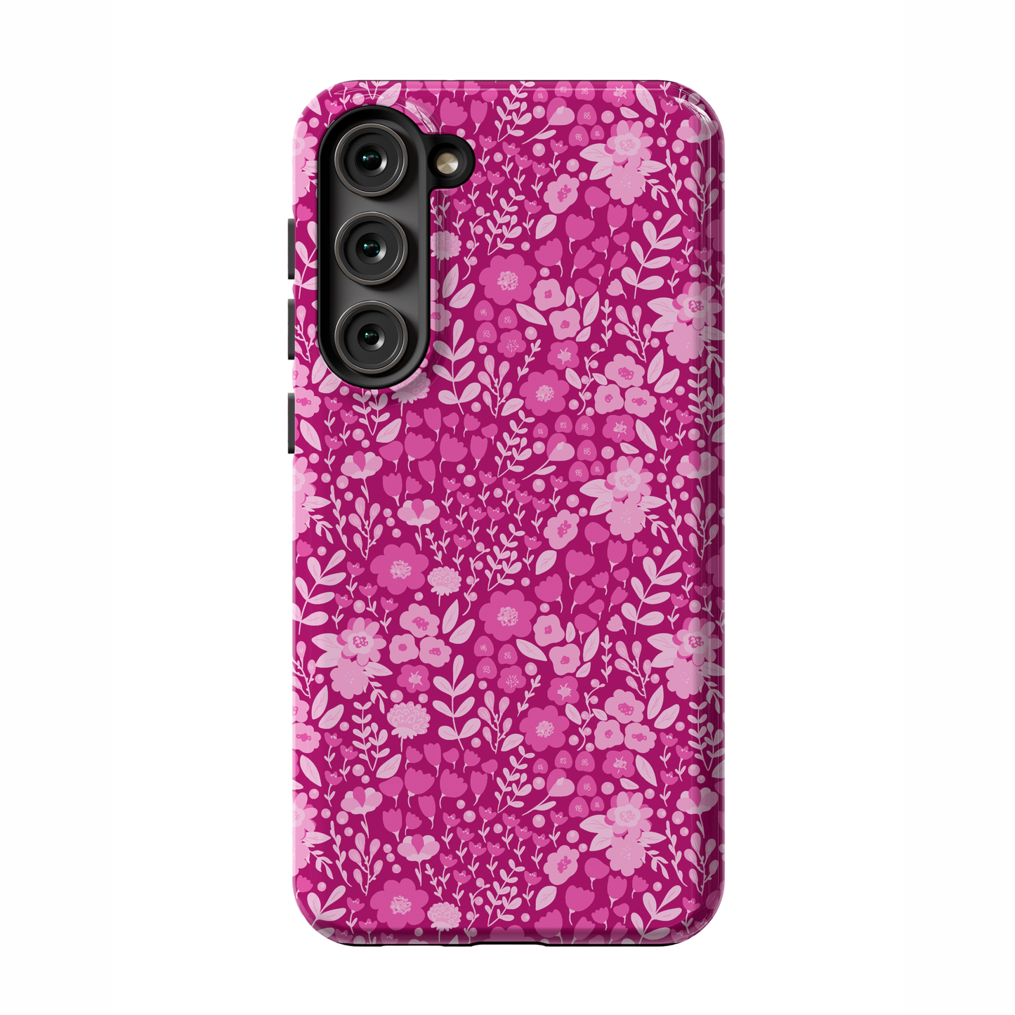 Berry Blossoms (Dark) Galaxy Case