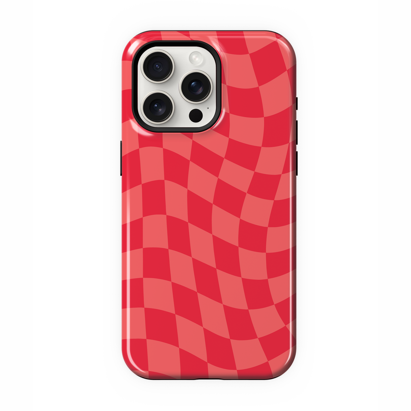 Vermillion Wavy Checkers Phone Case