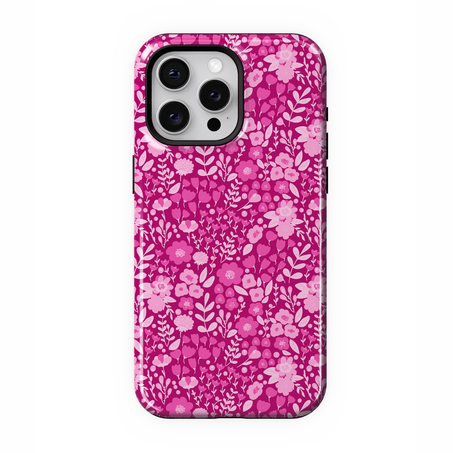 Berry Blossoms (Dark) iPhone Case