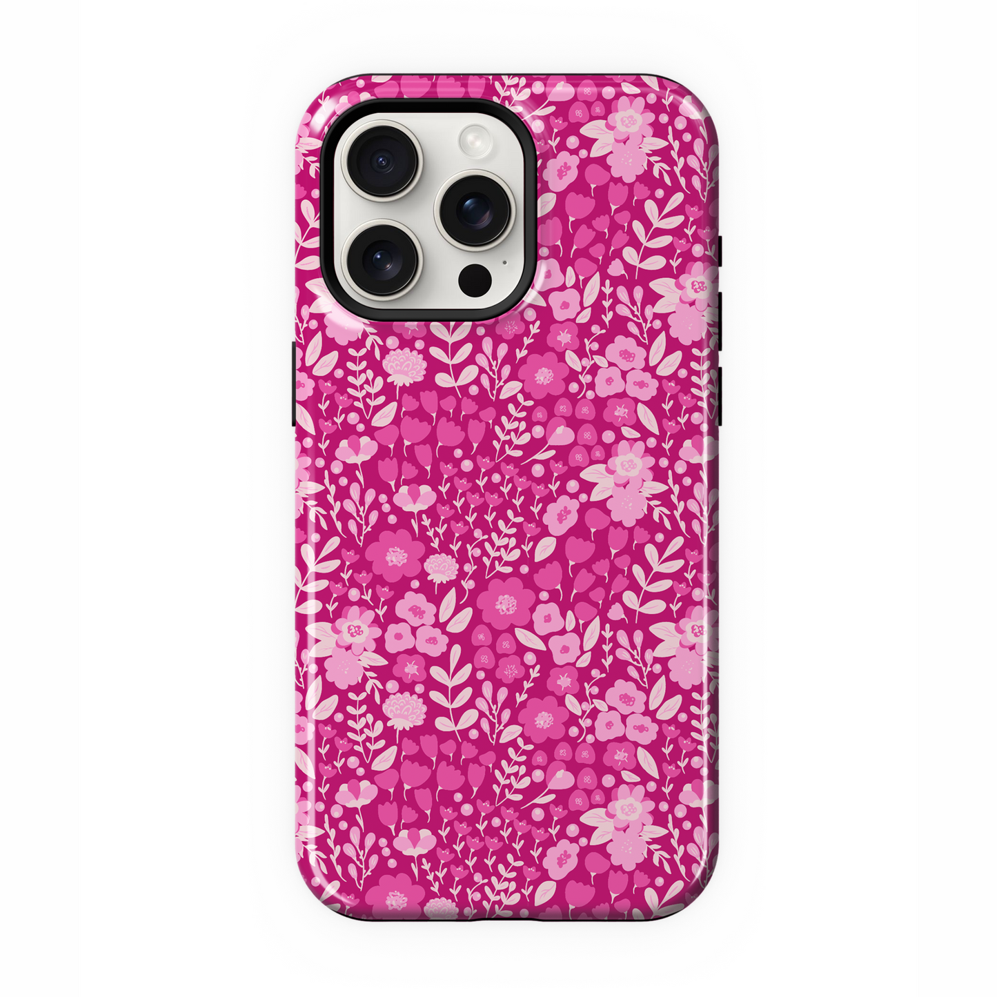 Berry Blossoms (Dark) Phone Case