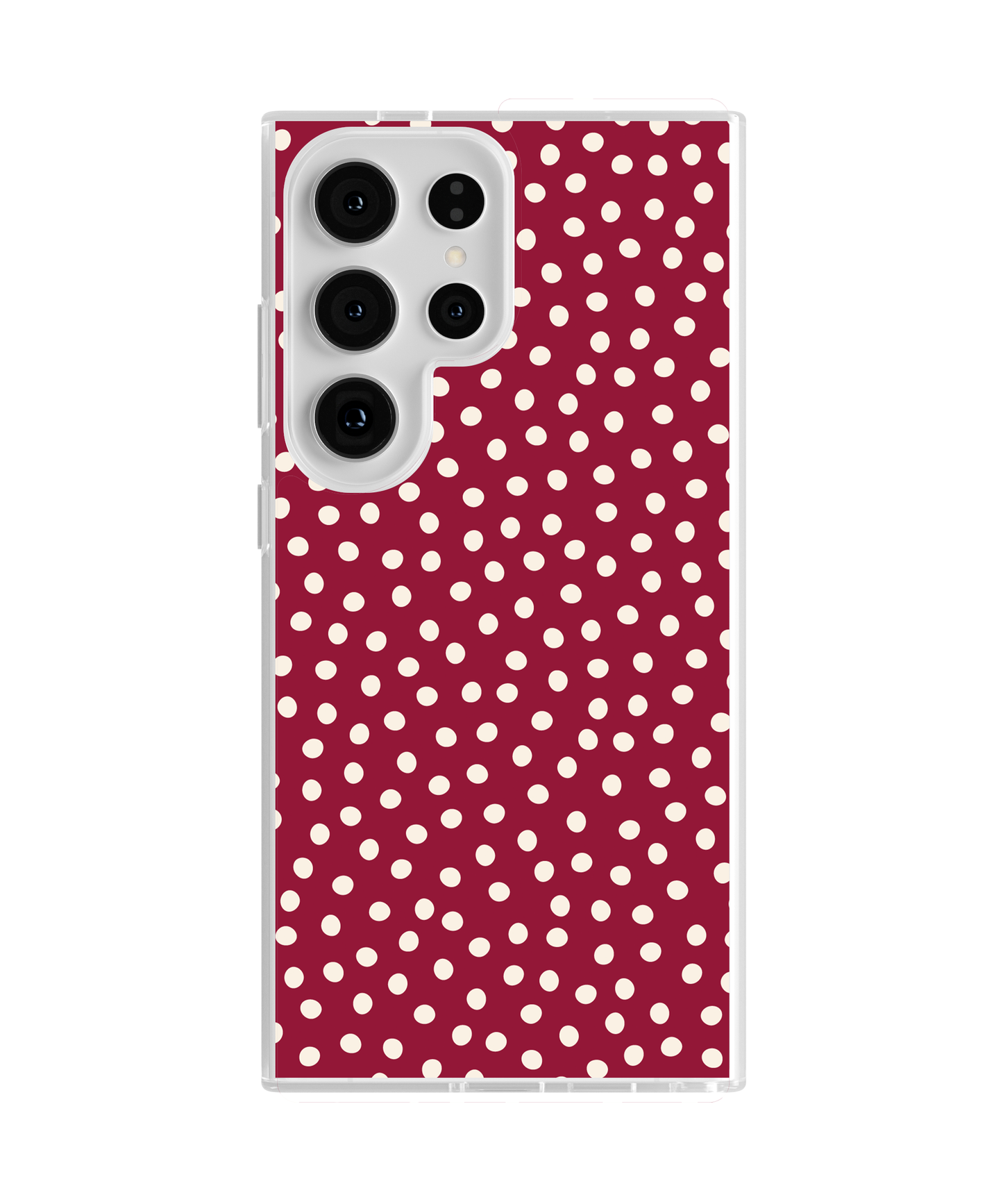 Black Cherry Dots Clear Case Insert