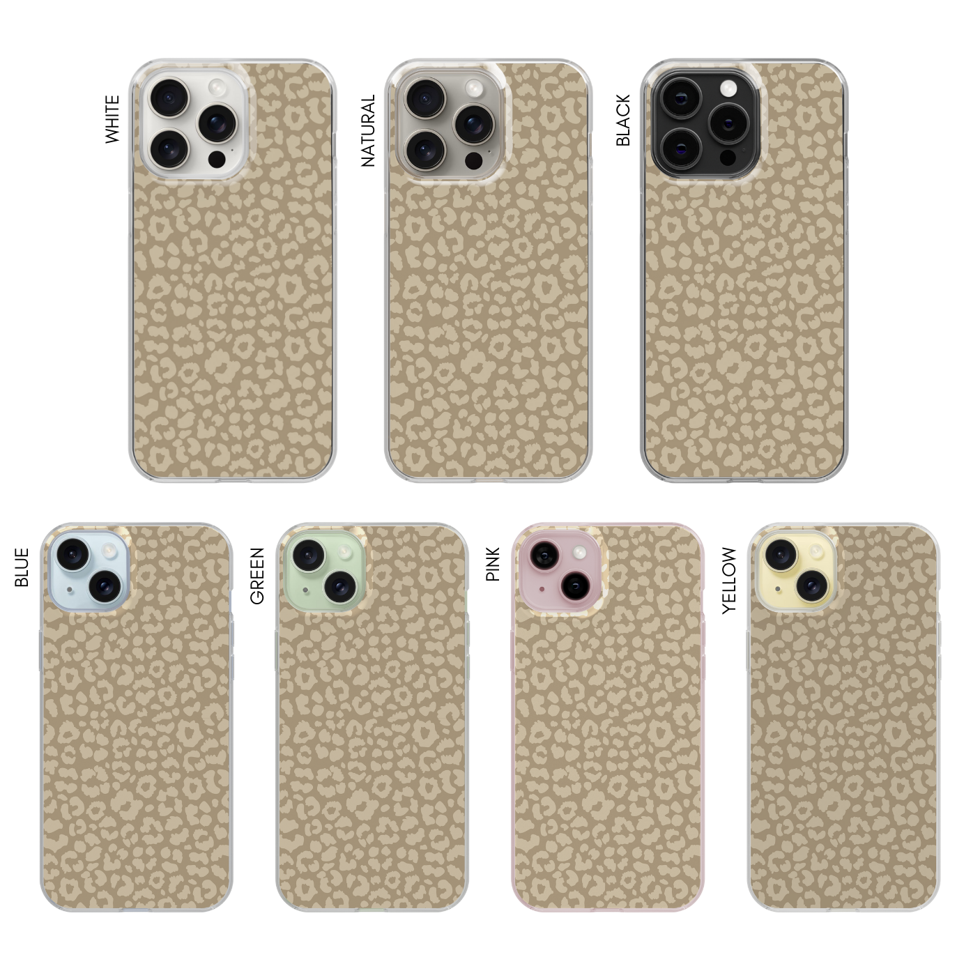 Taupe Cheetah Clear Case Insert