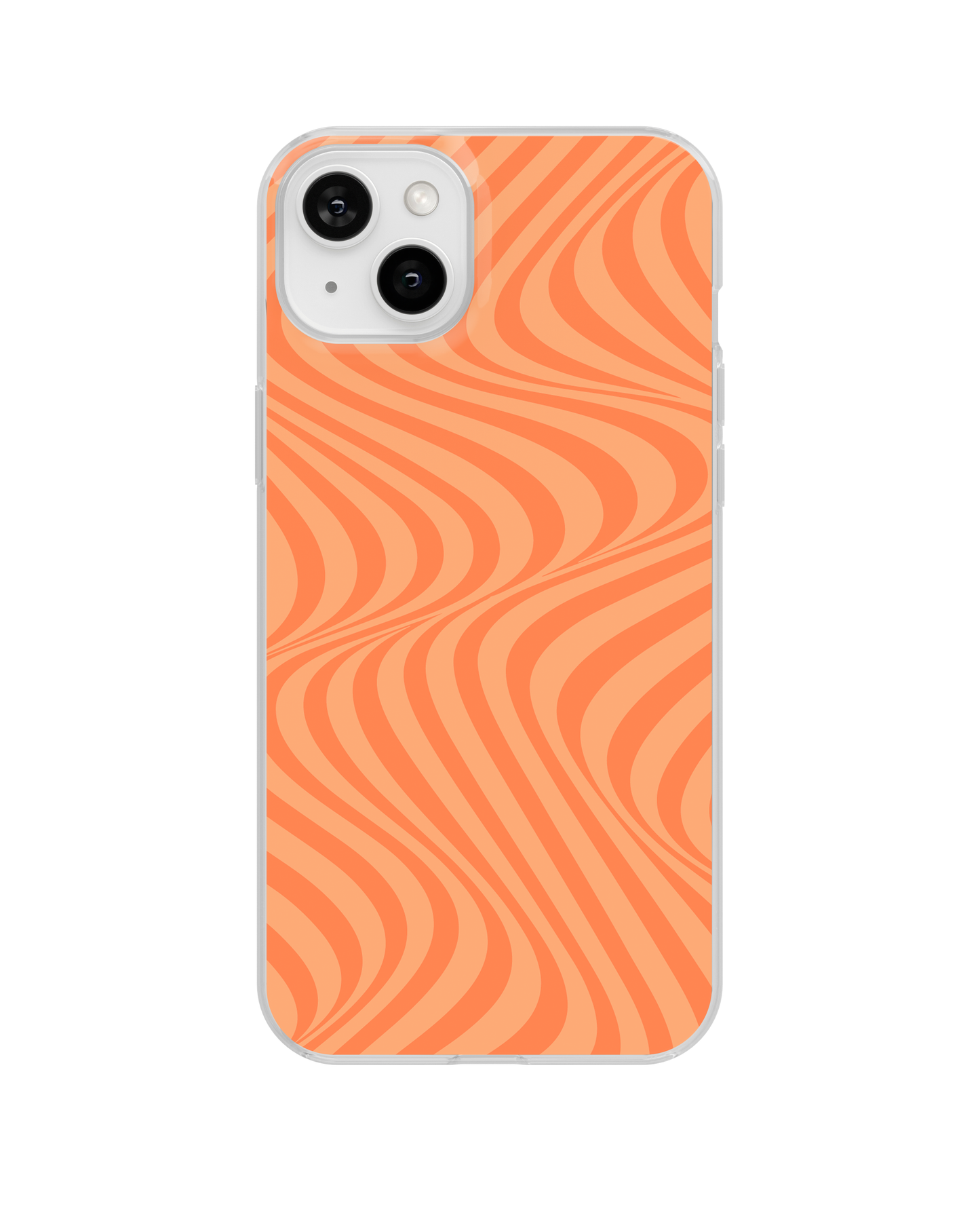 Tangerine Swirls Clear Case Insert