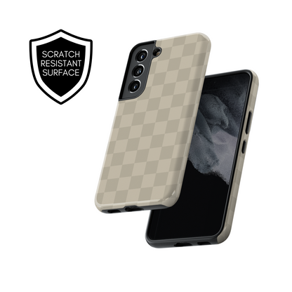 Taupe Checkers Galaxy Case