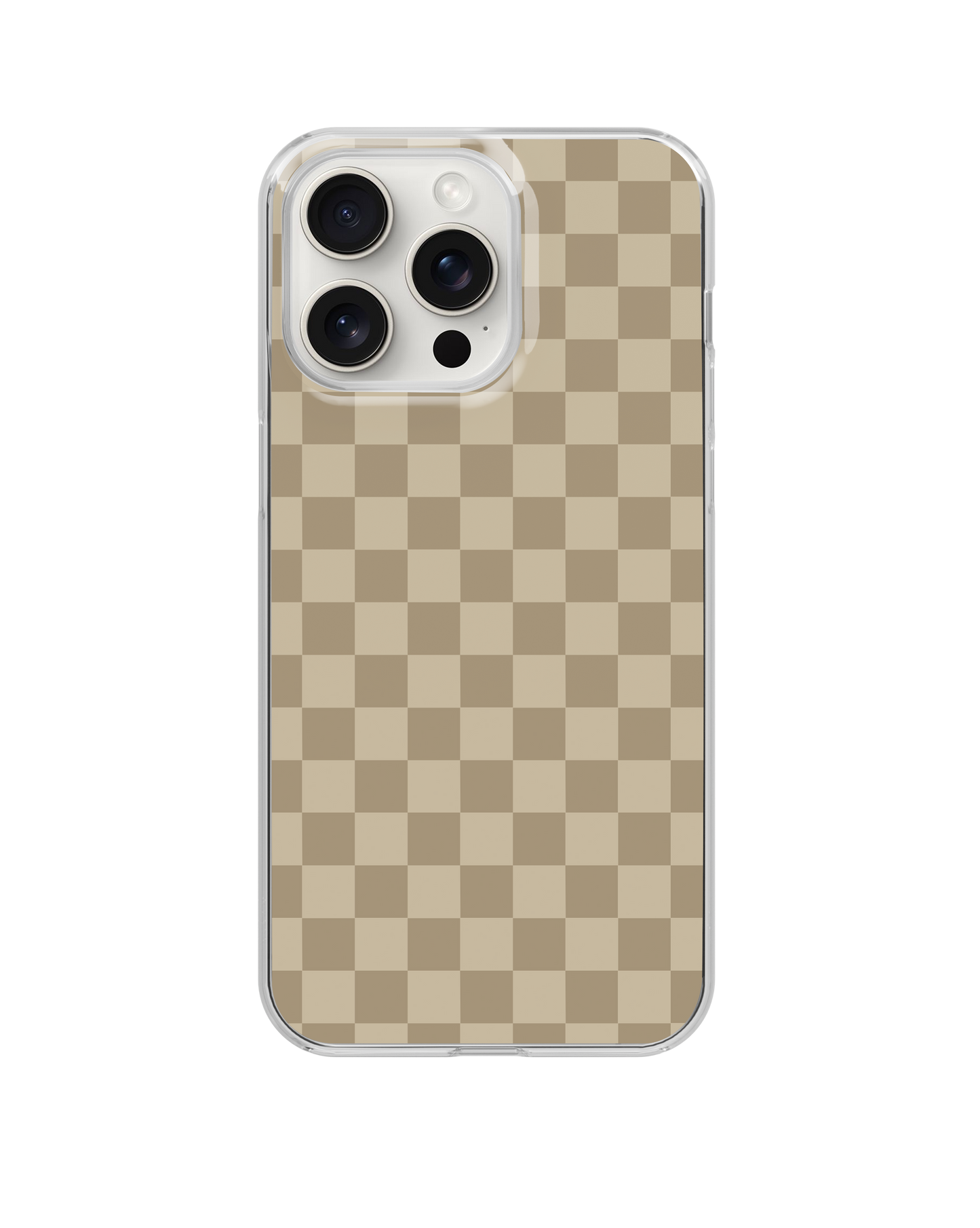 Taupe Checkers Clear Case Insert