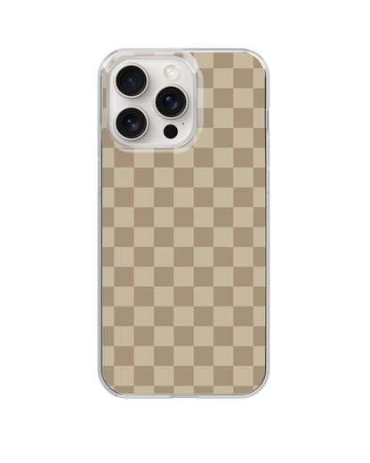 Taupe Checkers Clear Case Insert