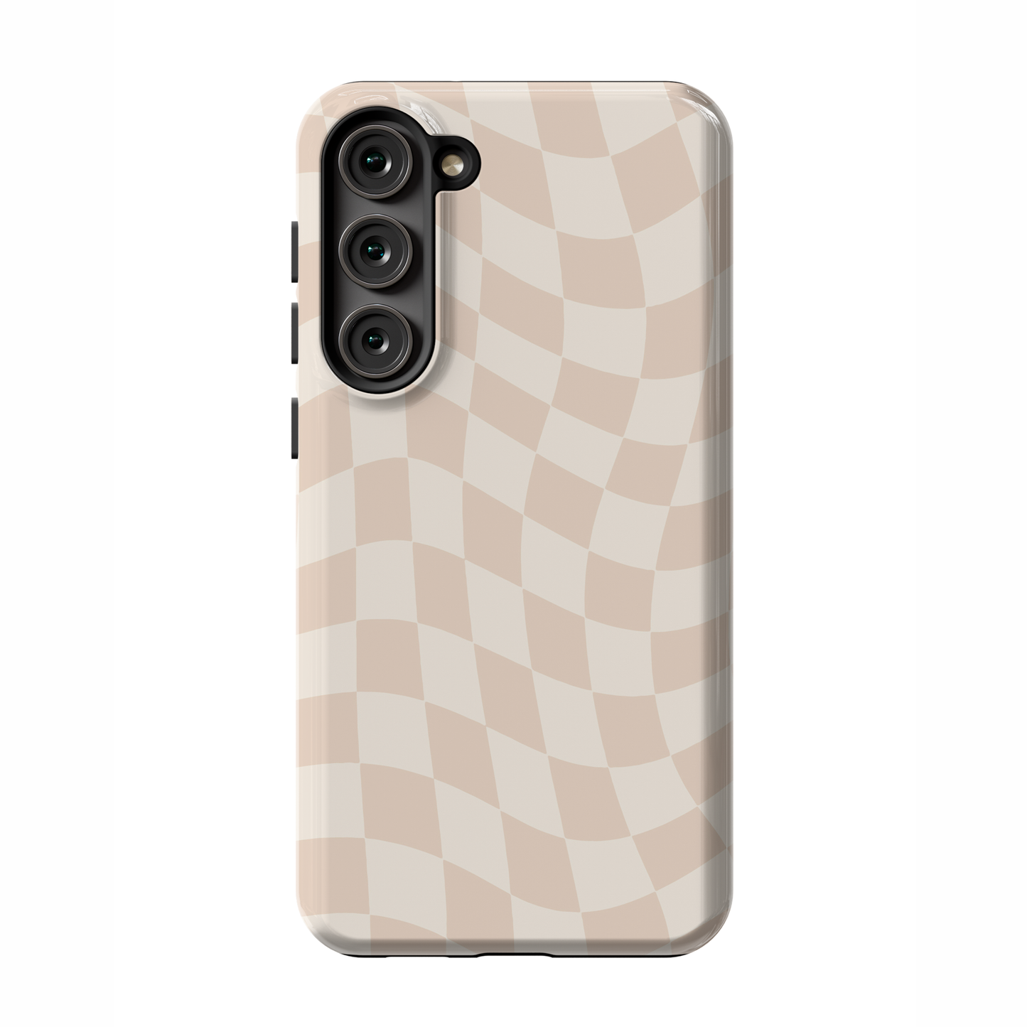 Almond Wavy Checkers II Galaxy Case