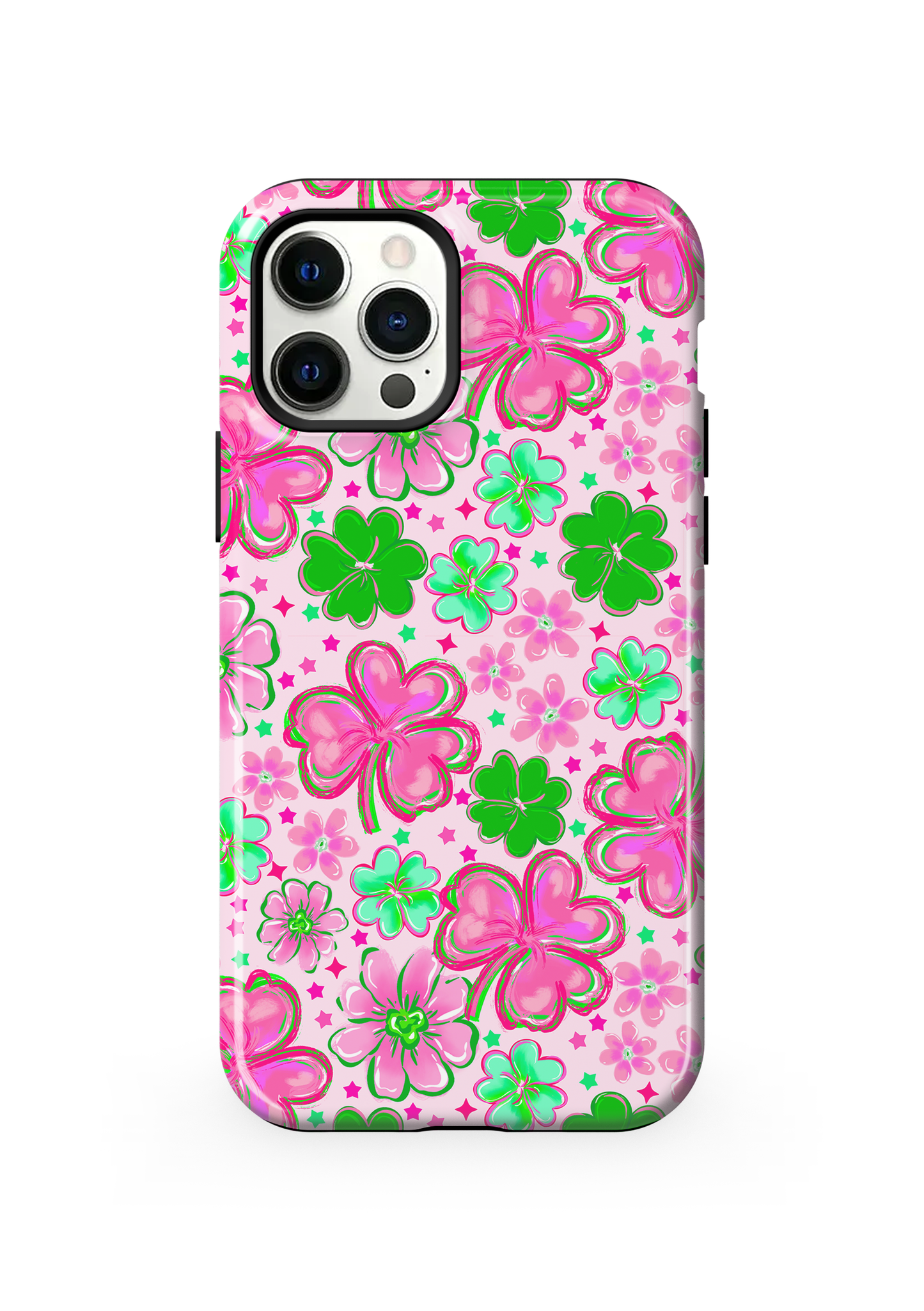 Pink Four-Leaf Frenzy Phone Case