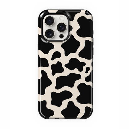 Onyx Cow Print Phone Case