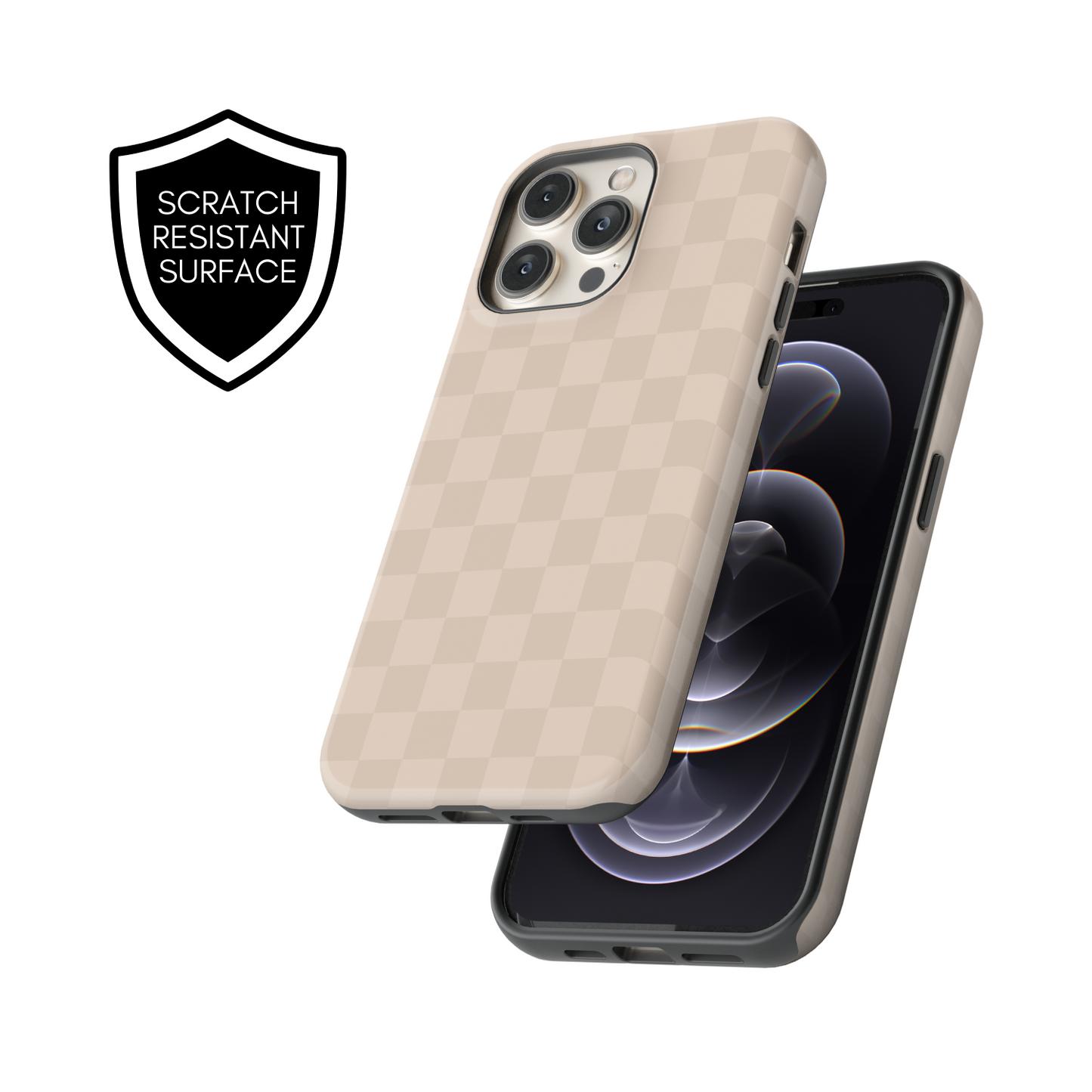 Almond Checkers iPhone Case