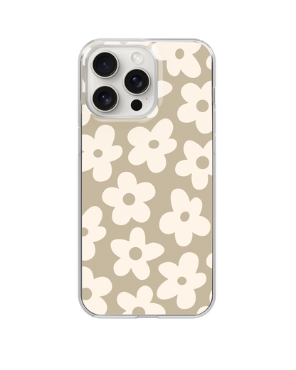 Taupe Big Blooms Clear Case Insert