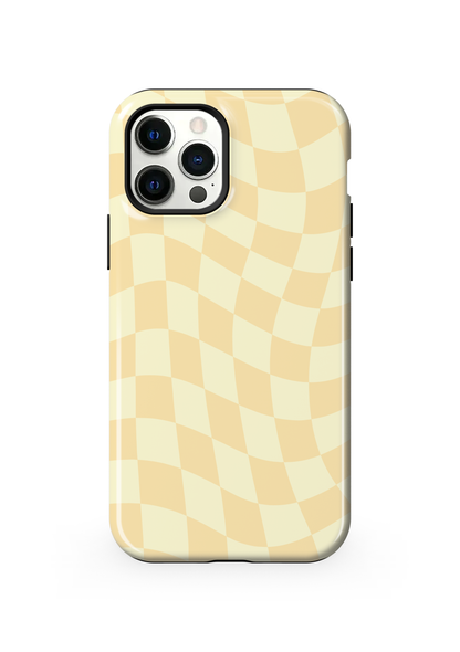 Banana Whispers Wavy Checkers Phone Case