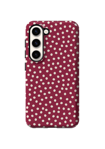 Black Cherry Dots Phone Case