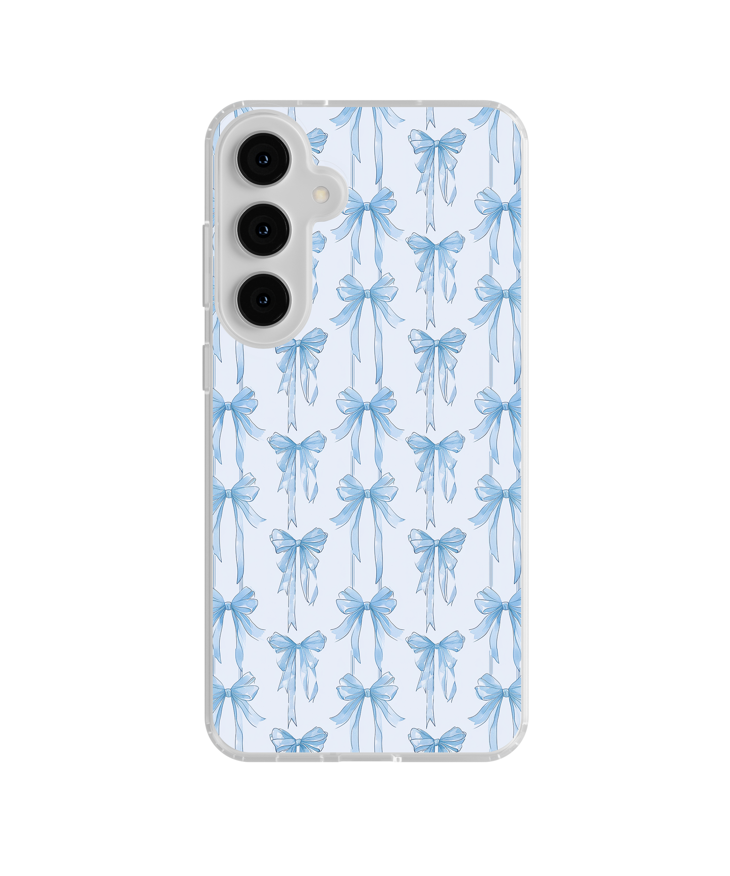 Blue Blushing Bows Clear Case Insert