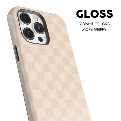 Almond Checkers iPhone Case